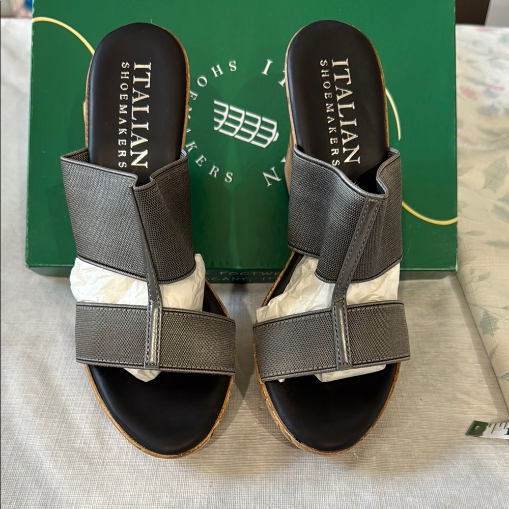 Italian Shoemakers Women's Gray Sandals - NEVER WORN